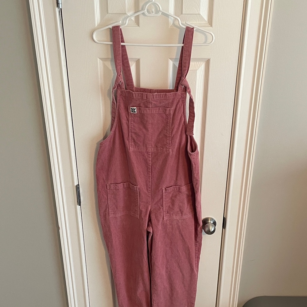 Lucy & Yak Dusty Rose Pink Overalls with Front Pockets